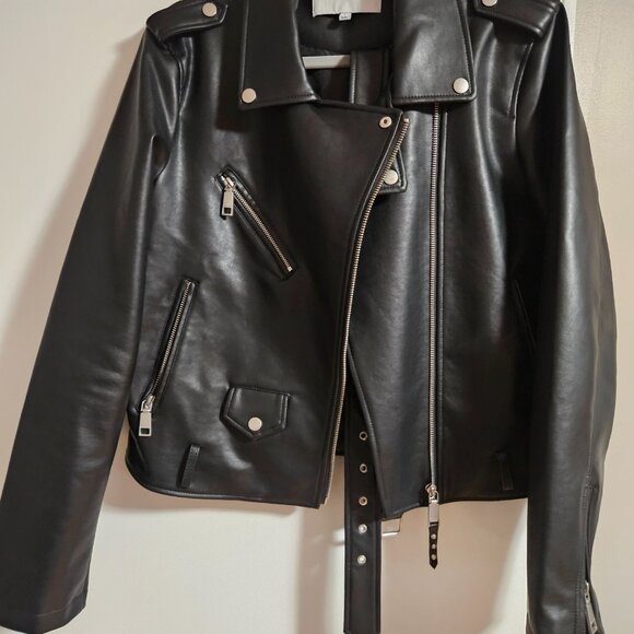 Rebecca Minkoff Vegan Moto Jacket - Size L - Picture 2 of 7